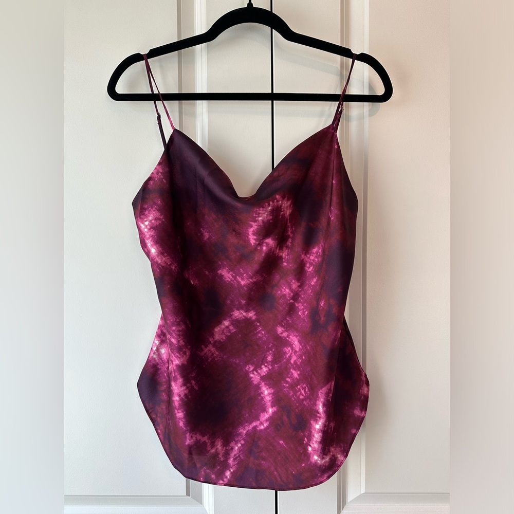 Cinq A Sept Tie Dye Marta Cami Fig (Size S)